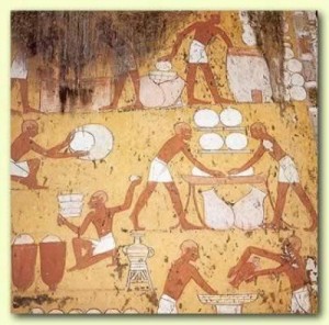 ציור קיר הכנת לחם במצרים העתיקה